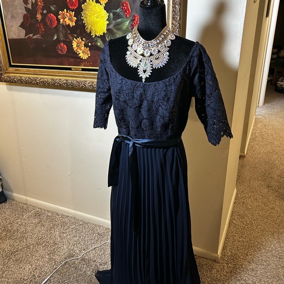 City Chic Dresses & Skirts - City Chic Midnight Blue Lace Maxi Dress